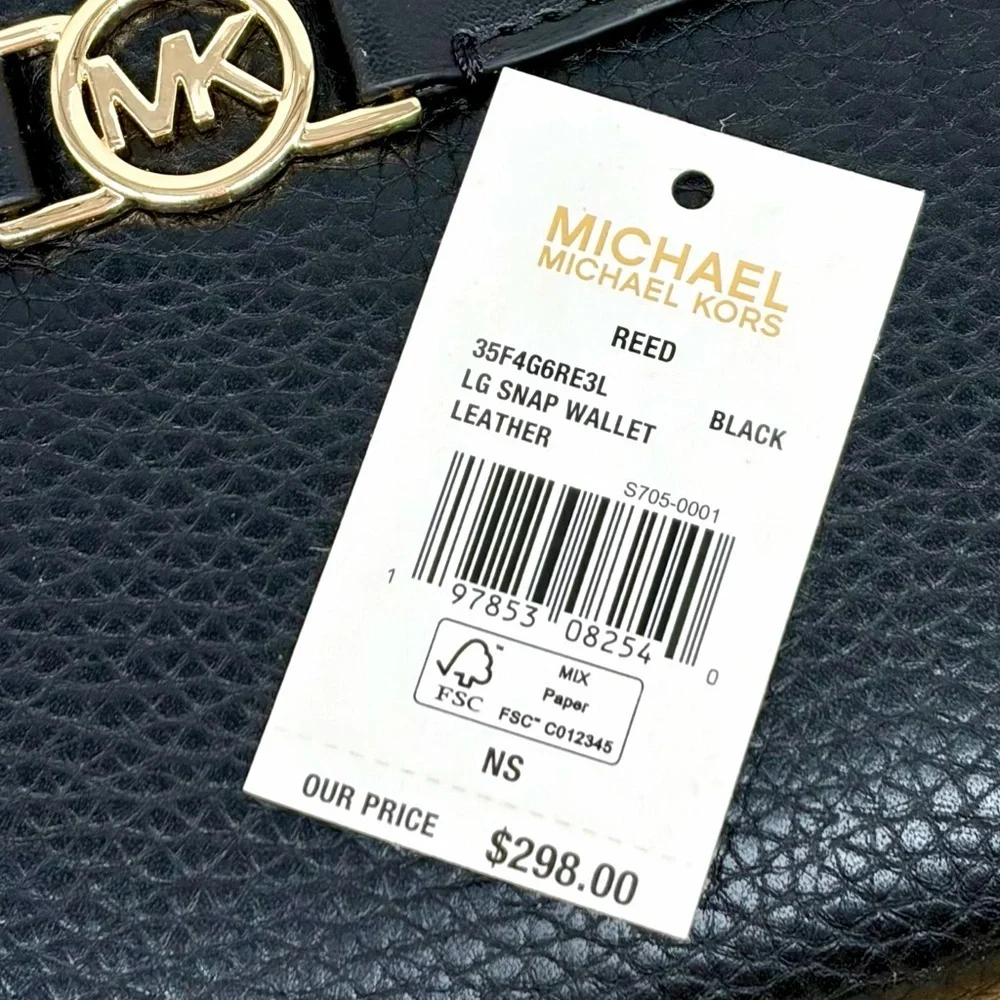 Michael Kors Jet Set Reed Large Bifold Wallet Black